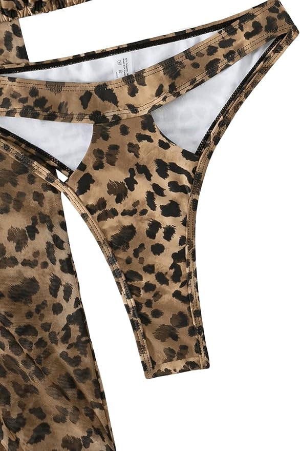 Sexy Animal Print Bikini & Cover-up Set