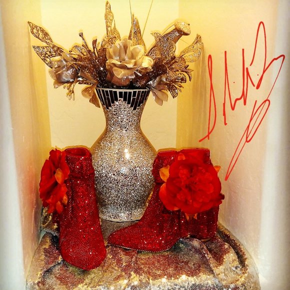 "SAHANA" Red Rosette Tulle Indian Wedding Ballgown Set