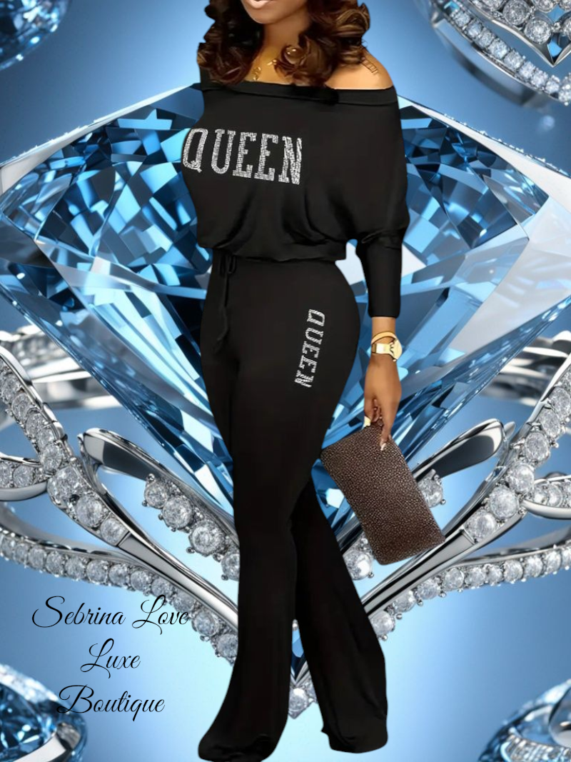 Sexy Black Queen Jumpsuit