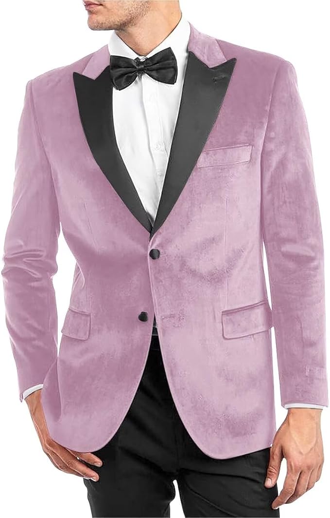 Elegant Cool Lavender Velvet Dinner Formal Jacket