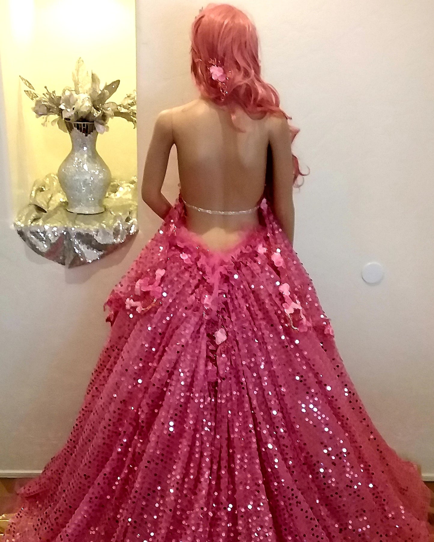 Beautiful Pink Cosplay Party Wig