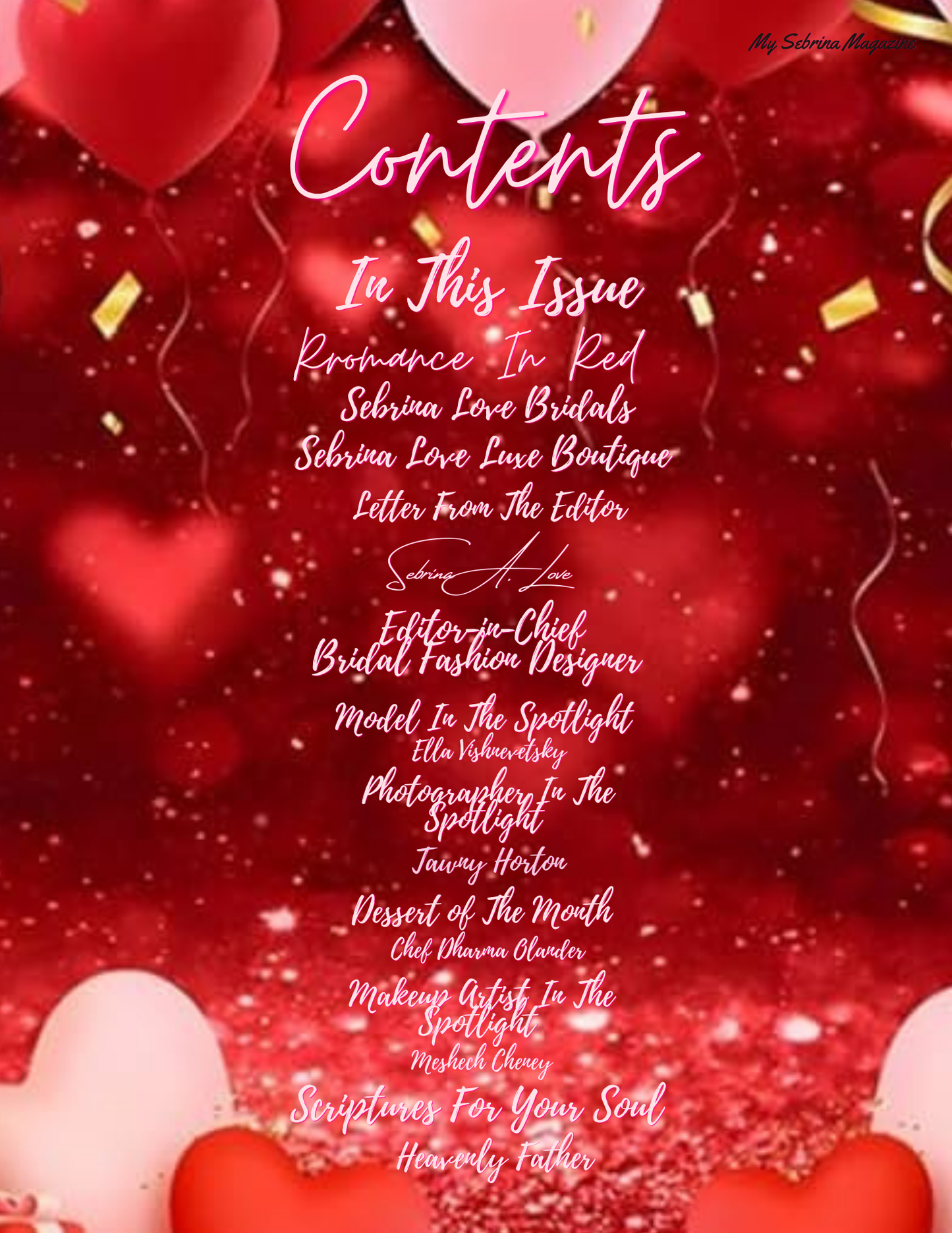 MY SEBRINA MAGAZINE -Print- (February 2025 Valentines Issue) Free Gift Card with magazine