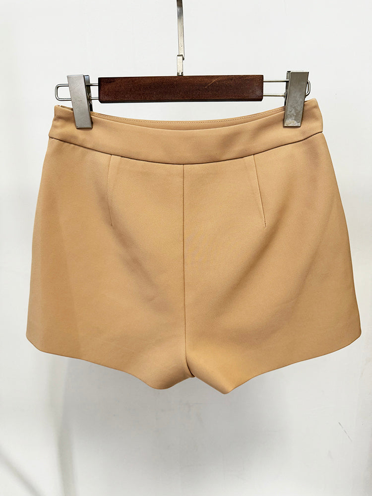 Sexy Beautiful Taupe Shattered Mirror 2pc Blazer & Shorts Set