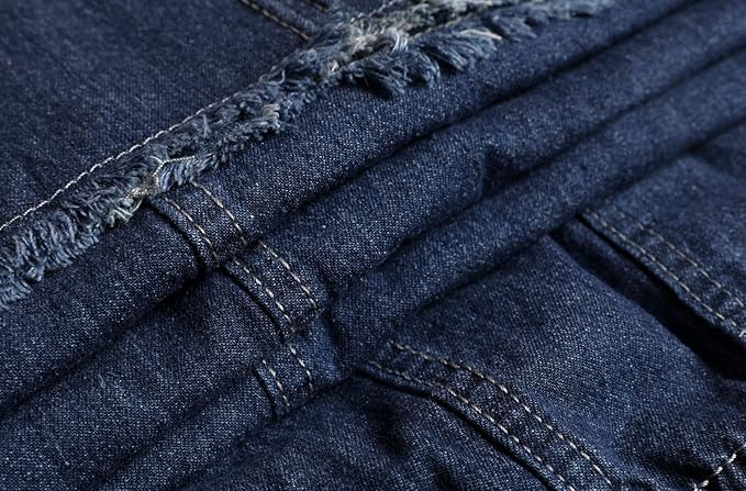 Romantic Boho Dark Blue Denim Maxi Skirt