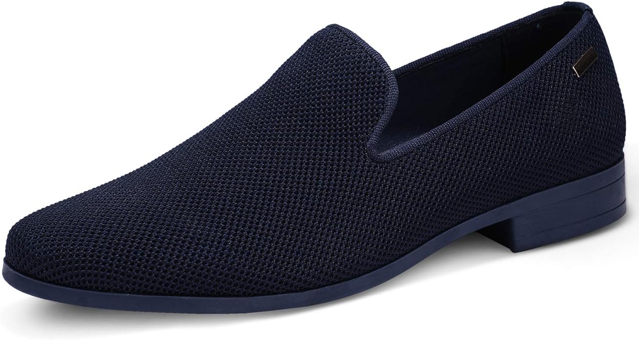 Elegant Navy Blue Men's Drivers Moccasin Loafers