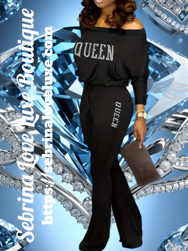 Sexy Black Queen Jumpsuit