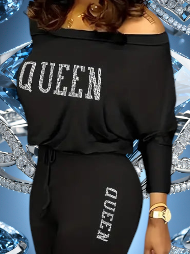 Sexy Black Queen Jumpsuit