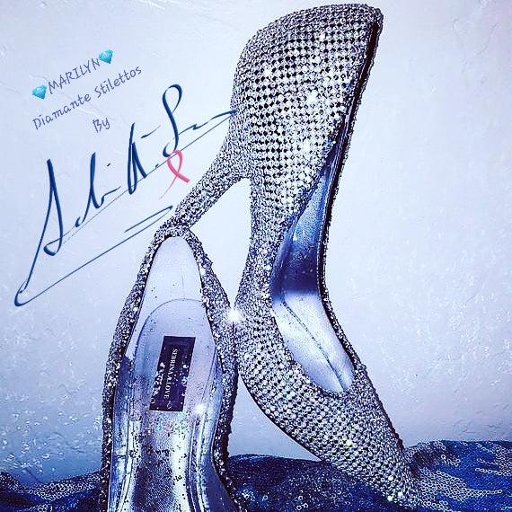 "MARILYN" Crystal Diamante Rhinestone Wedding Stiletto Pumps