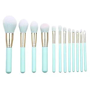 Beautiful Mint Ocean Blue Green Makeup Brush Set