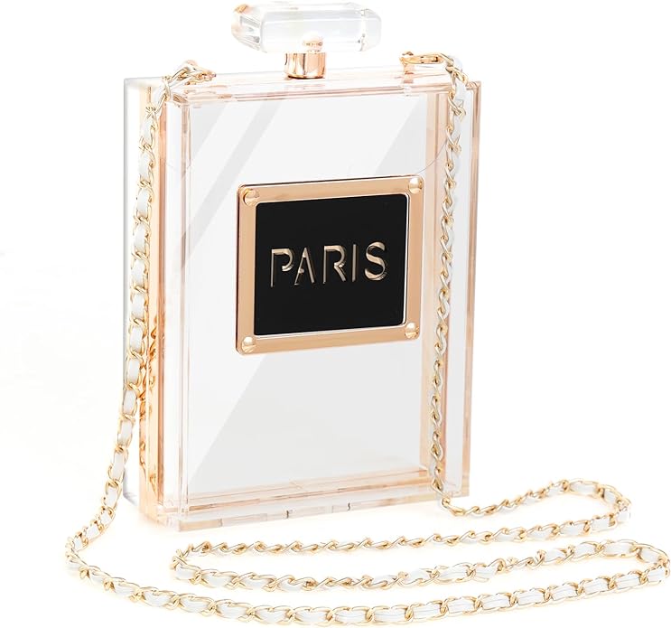 Black & Gold Paris Perfume Bottle Inspired Purse