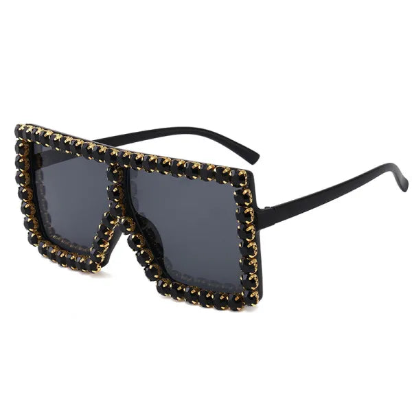 Sexy Green Rhinestone Sunglasses