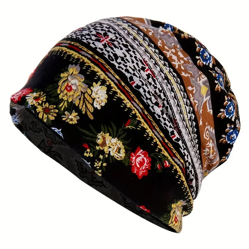 Bohemian Navy Print Multicolor Print Hat