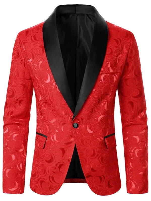 Men's Pink Black Blazer Dinner Jacket