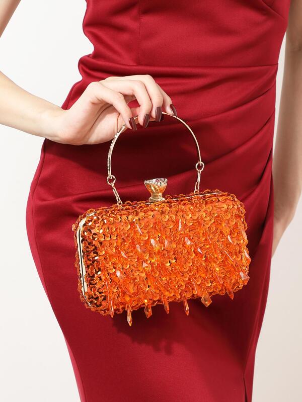 Beautiful Red Beaded Cocktail Purse