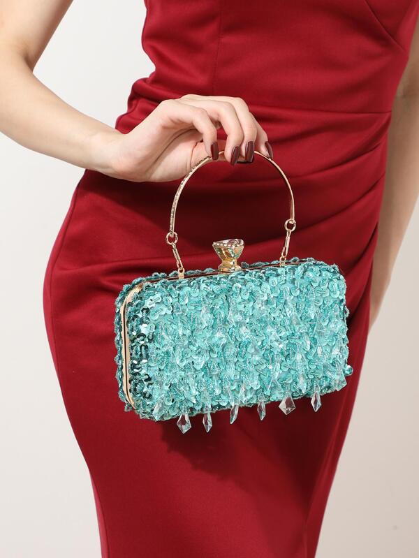 Beautiful Red Beaded Cocktail Purse