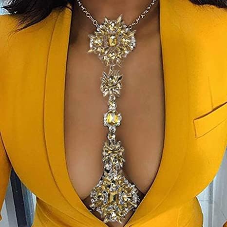 Sexy Boho Golden Cleavage Body Jewelry Necklace