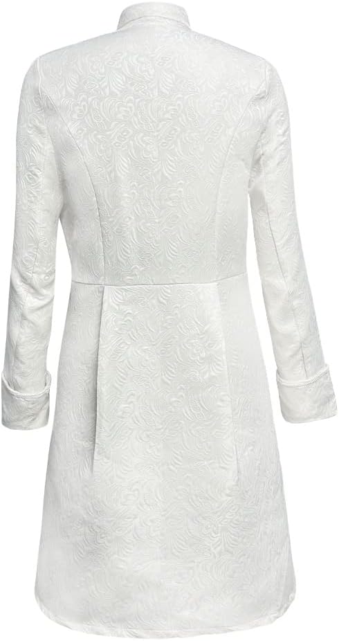 Men's White Renaissance Victorian Inspired Coat