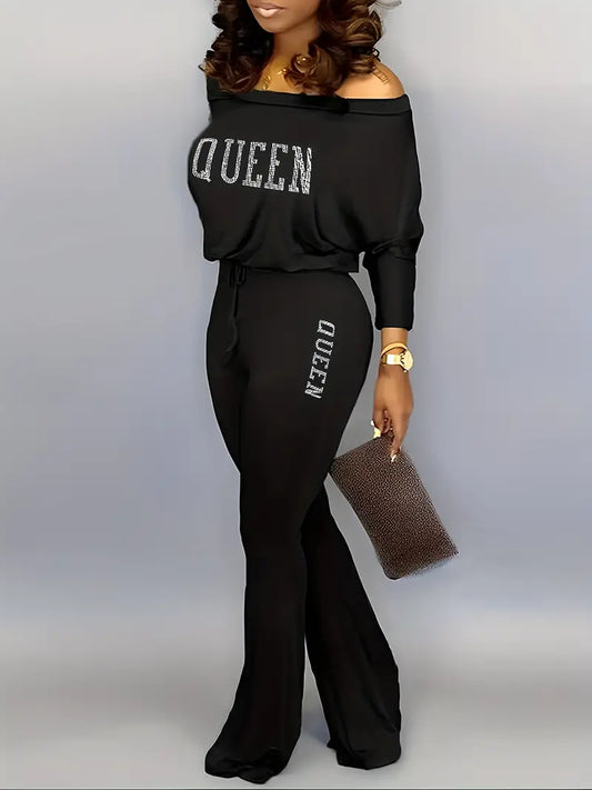 Sexy Black Queen Jumpsuit