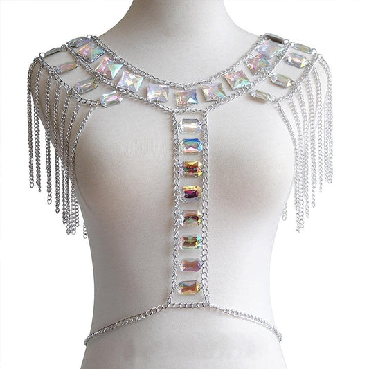 Sexy Boho AB Rhinestone Bejeweled Body Jewelry