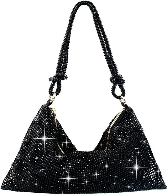 Black Rhinestone Purse