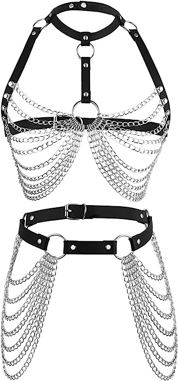 Sexy Gothic Romance Harness Chain Body Jewelry Set