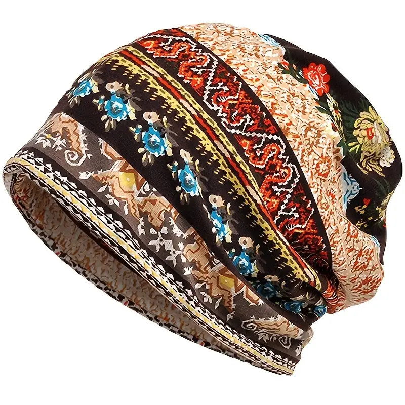 Bohemian Navy Print Multicolor Print Hat