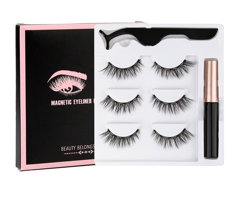 Sexy Magnetic Eyelashes & Eyeliner Set (3 Pairs)