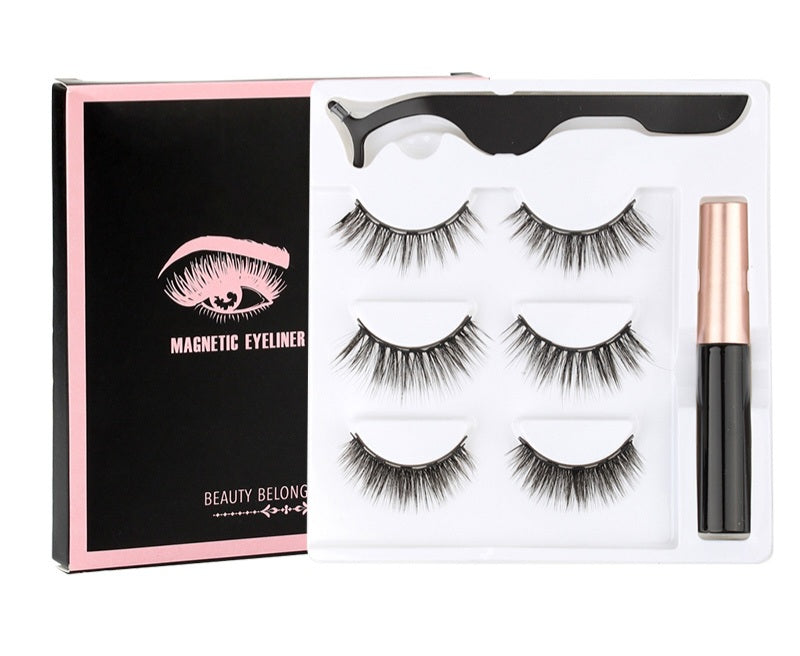 Sexy Magnetic Eyelashes & Eyeliner Set (3 Pairs)