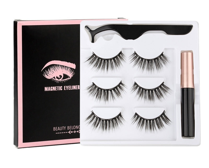 Sexy Magnetic Eyelashes & Eyeliner Set (3 Pairs)