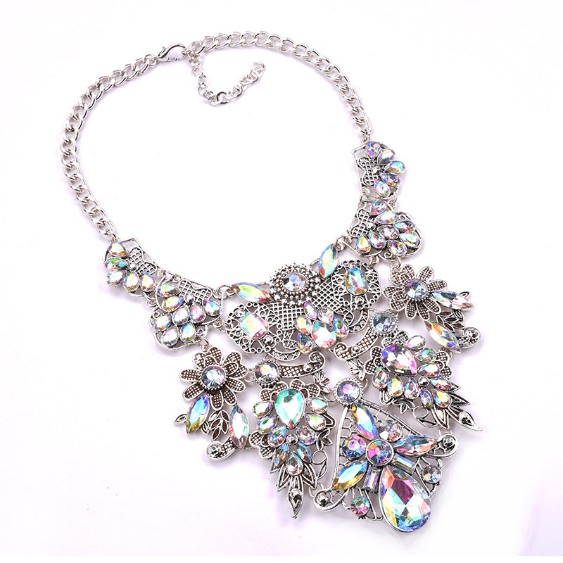 Bohemian AB Rhinestone Tribal Necklace