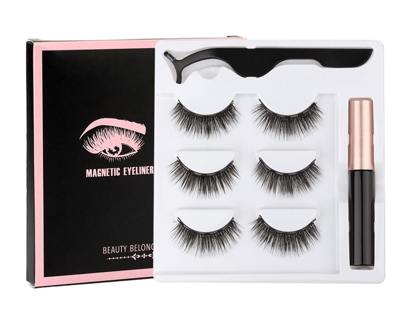 Sexy Magnetic Eyelashes & Eyeliner Set (3 Pairs)