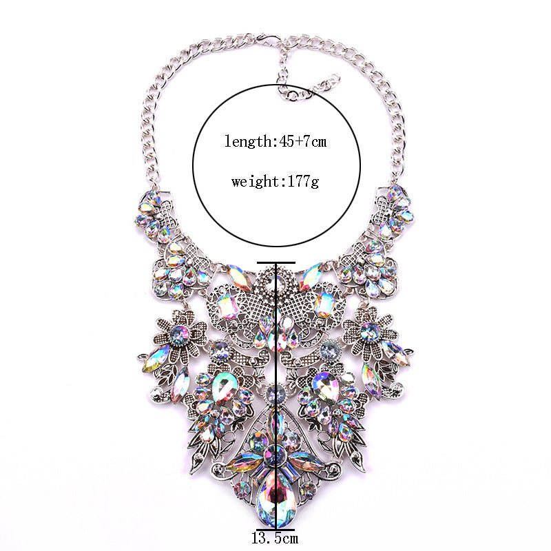 Bohemian AB Rhinestone Tribal Necklace