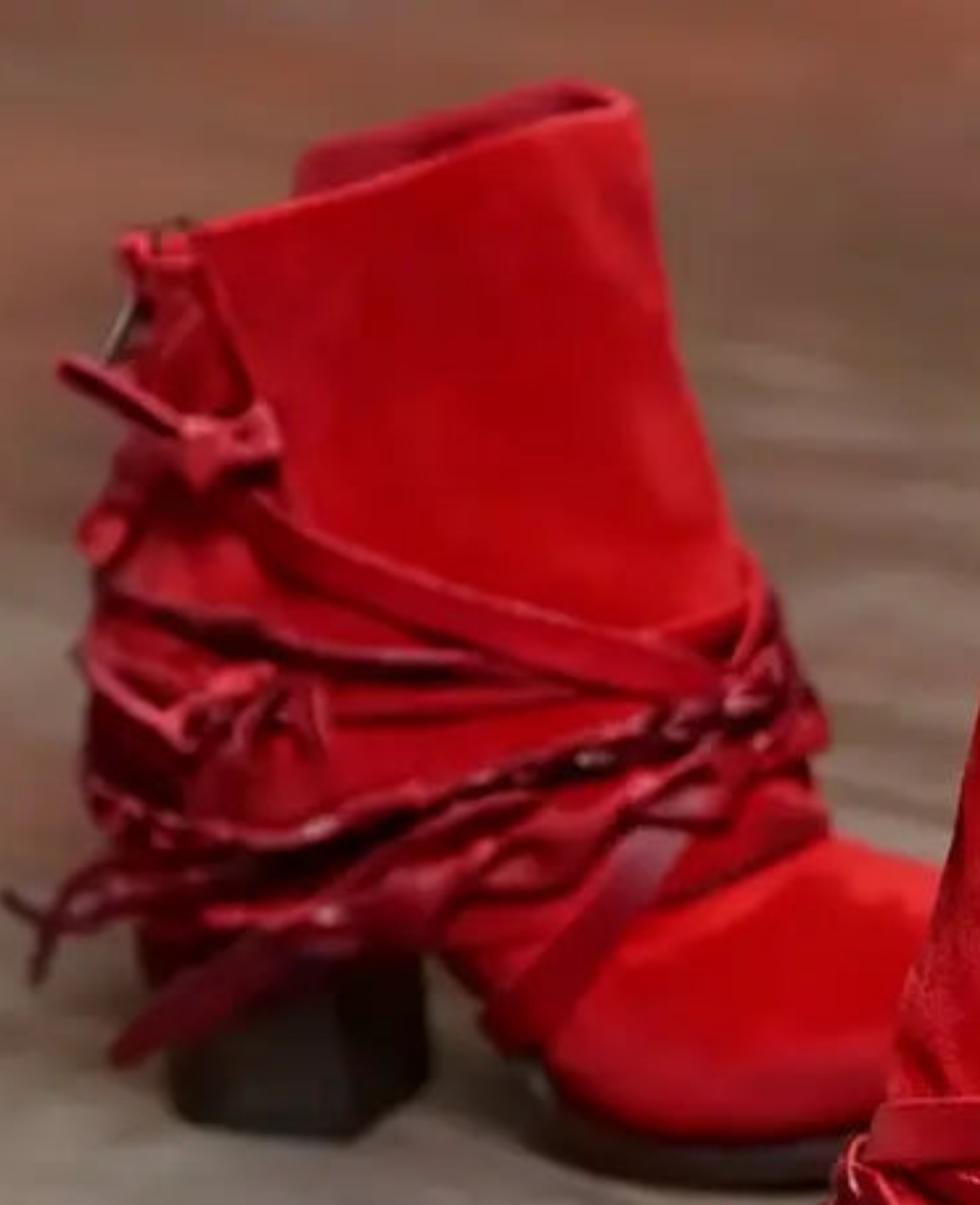 Chic Red Boho Festival Rustic Western Ankle Booties