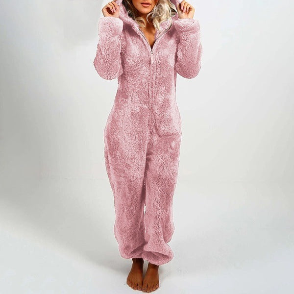 Plush Cozy Hot Pink Onsie