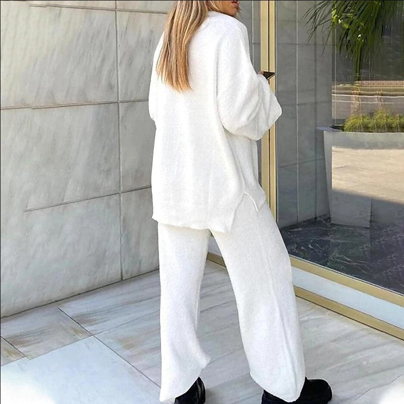 Cozy White 2pc Loungewear Set