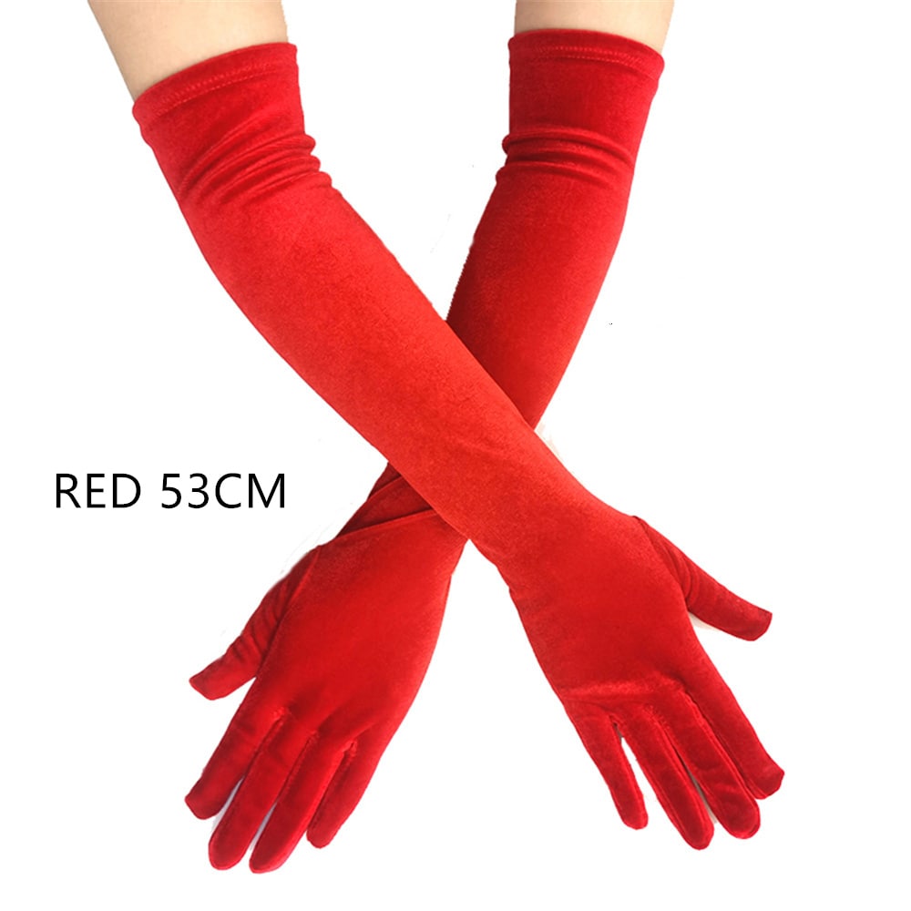 Elegant Stretch Velvet Opera Gloves