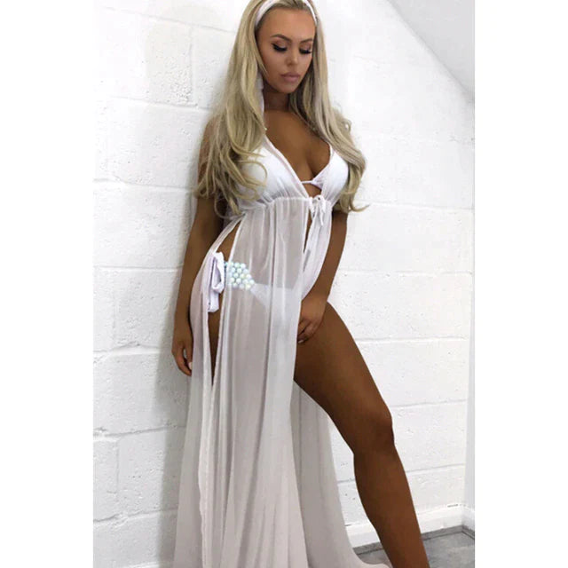 Sexy White Maxi Dress Beach Coverup