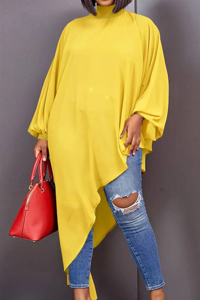 Beautiful White Oversized Asymmetrical Tunic Top