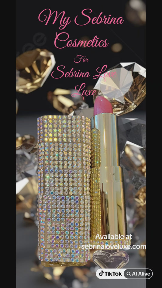 🩷Sexy Barbielicious AB Gold Crystal Pink Creme Lipstick🩷