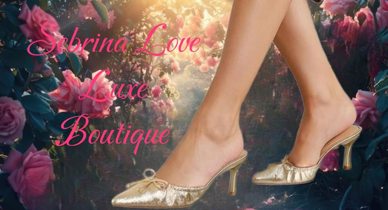 Flirty Romantic Ballerina Inspired Metallic Gold Bow Mules