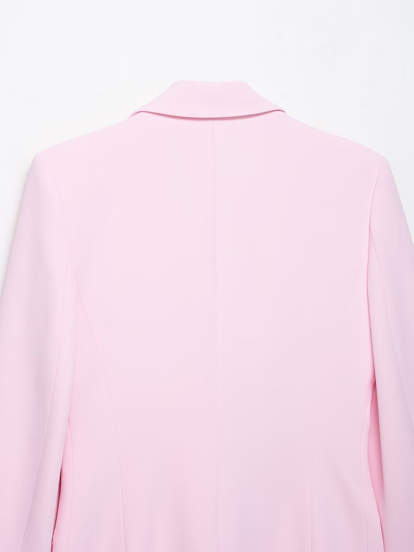 Beautiful Baby Pink Feather Cuff Blazer Jacket & Pants Suit Set