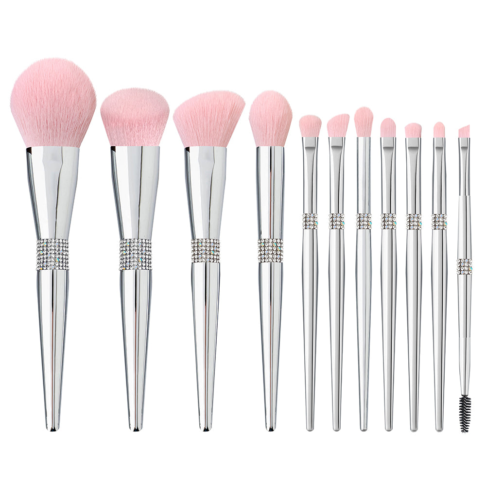 Light Pink Diamond Makeup Artistry Brush Set