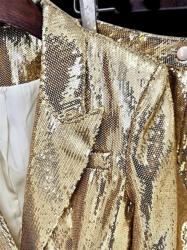 Luxe Metallic Gold 2pc Blazer & Pants Set