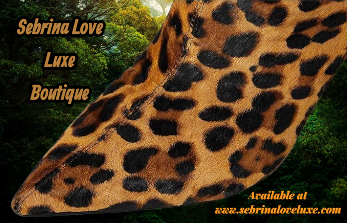 Sexy Brown & Black Leopard Print Ankle Boots