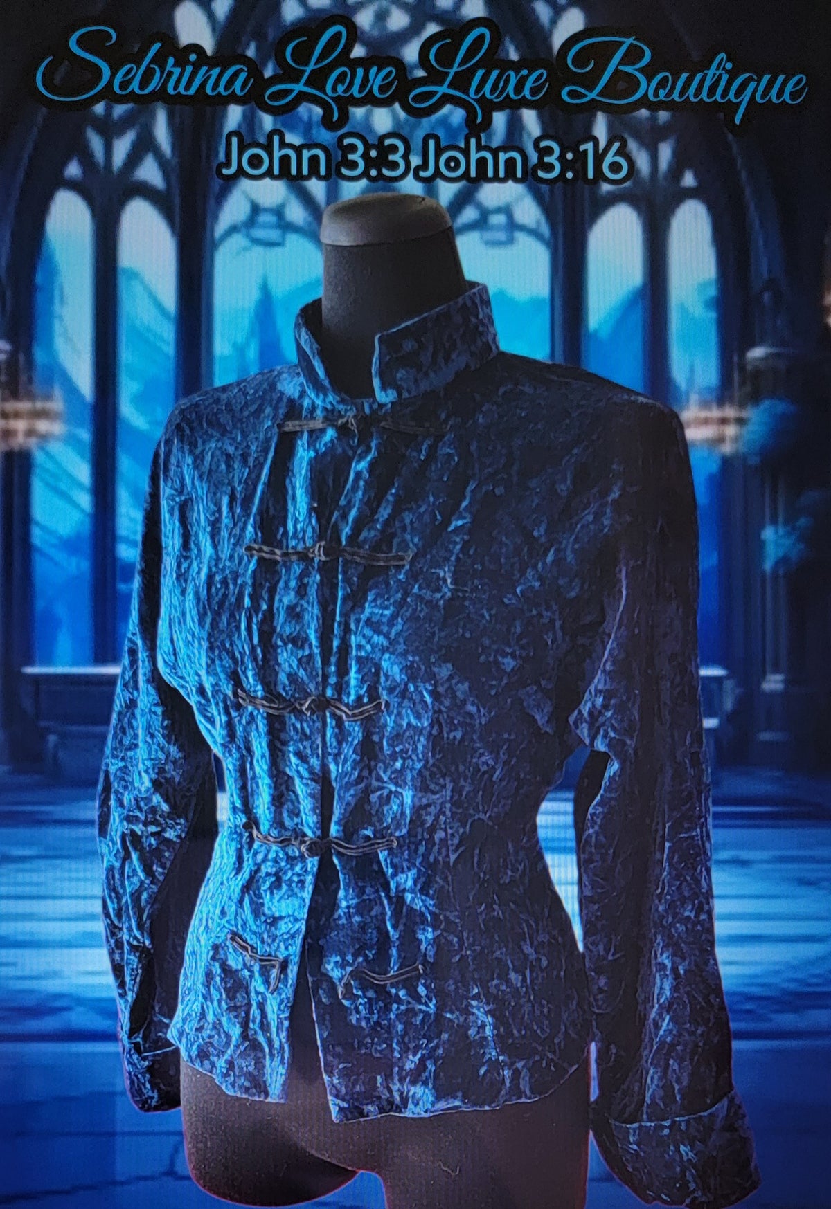 Elegant Vintage Victoria's Secret Teal Velvet Victorian Inspired Fitted Jacket