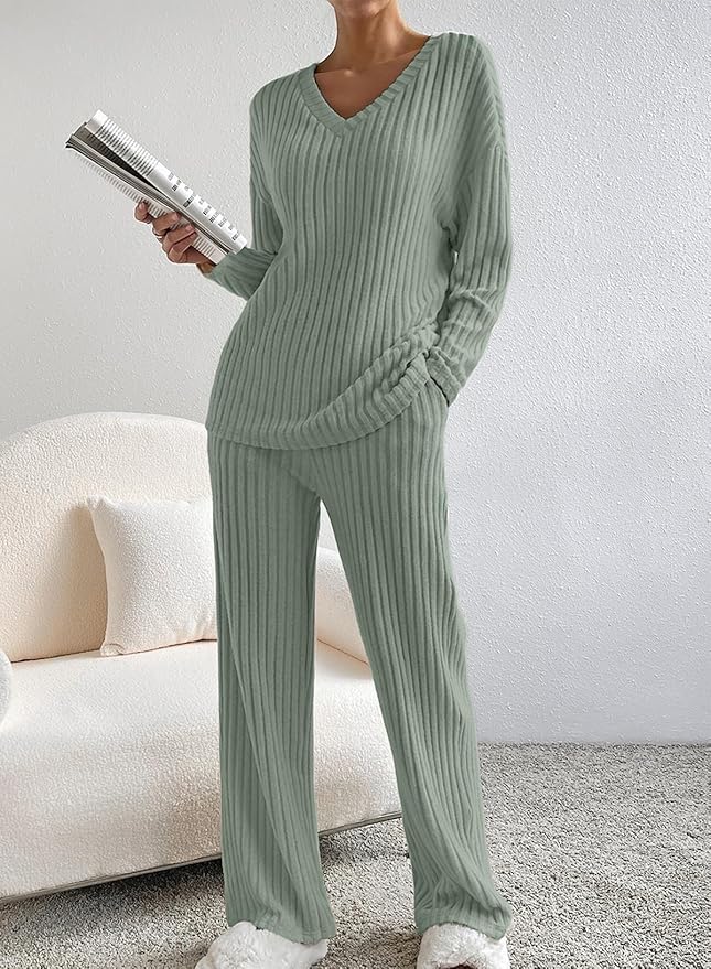 Cozy Sage Green 2pc Loungewear Set