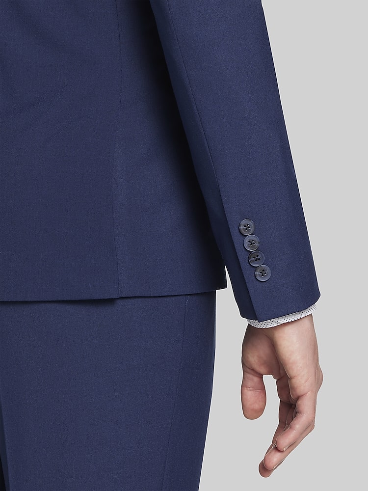 Egara Blue Skinny Fit Suit Jacket