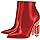 Beautified Red Bejeweled Ankle Boots