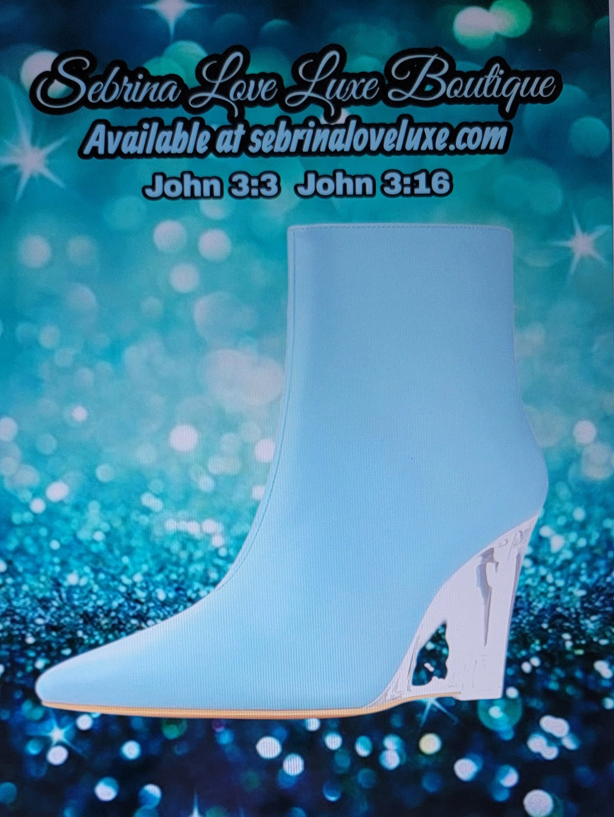 Chic Light Ocean Blue Mint Green clear Wedge Heel Ankle Boots