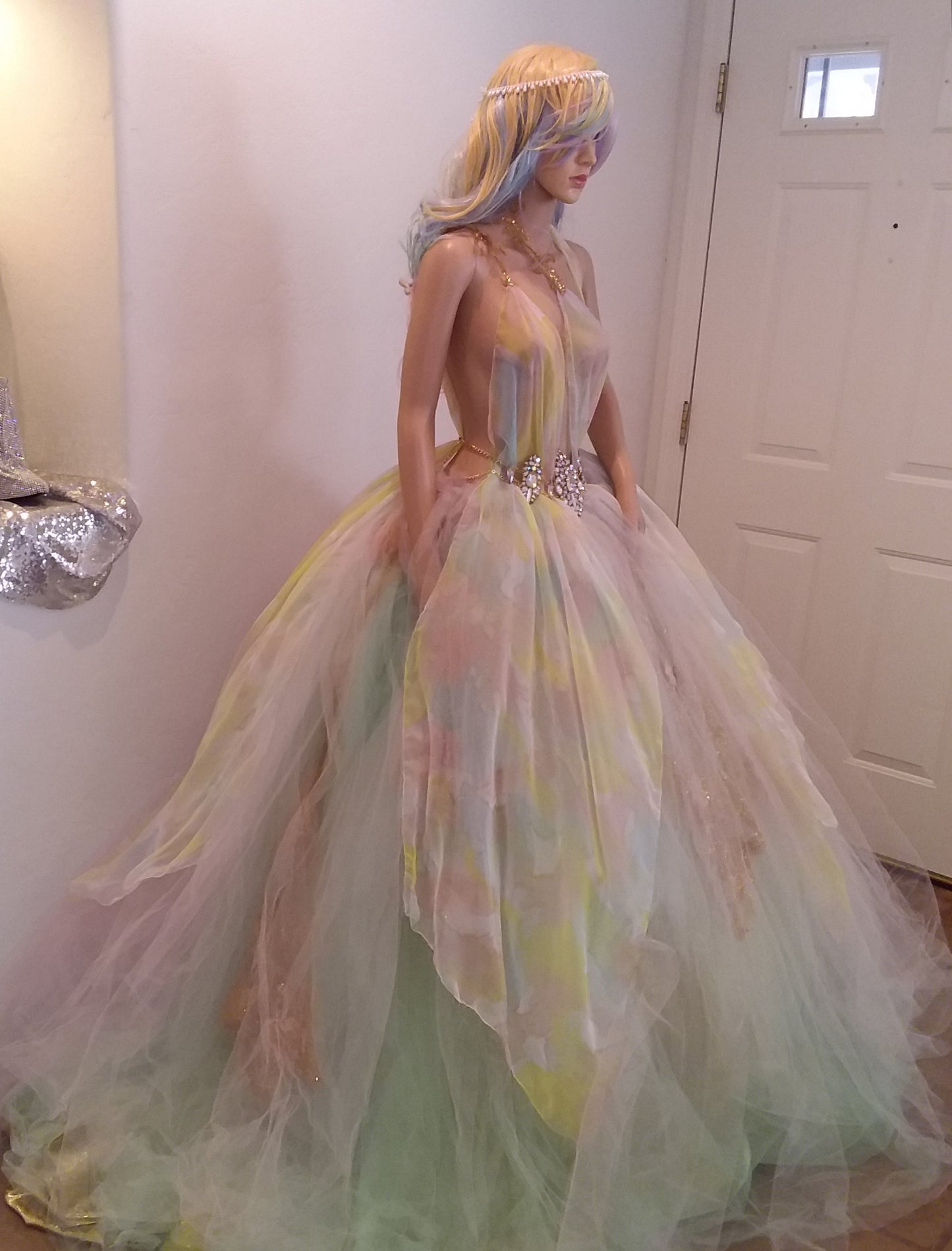 "LAUREL" Pastel Watercolor Wedding Ballgown Set